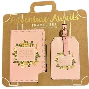 NEW Nanette Lepore Travel Set, Passport Case & Luggage Tag, Pink